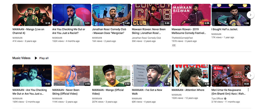 YouTube videos